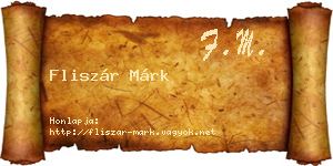 Fliszár Márk névjegykártya